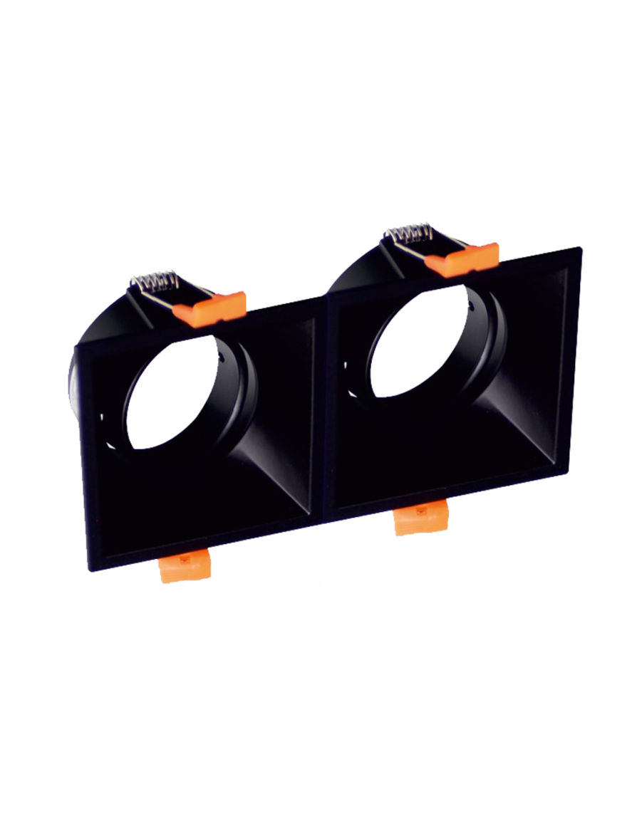 * Spot încorporat ERK5558, MR16, 2xGU10 pătrat negru ERKLED