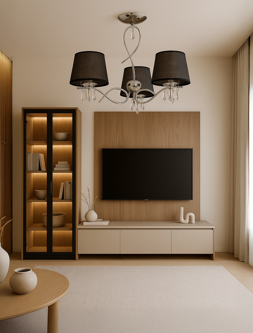 Lustra BARON 3xE14 max 40W black+crystal ALFA