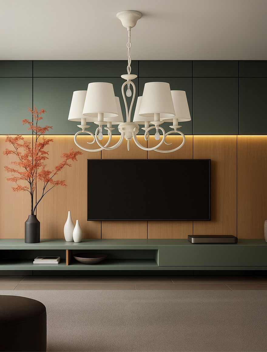 Lustra BALI 5xE14 max 40W white+crystal ALFA