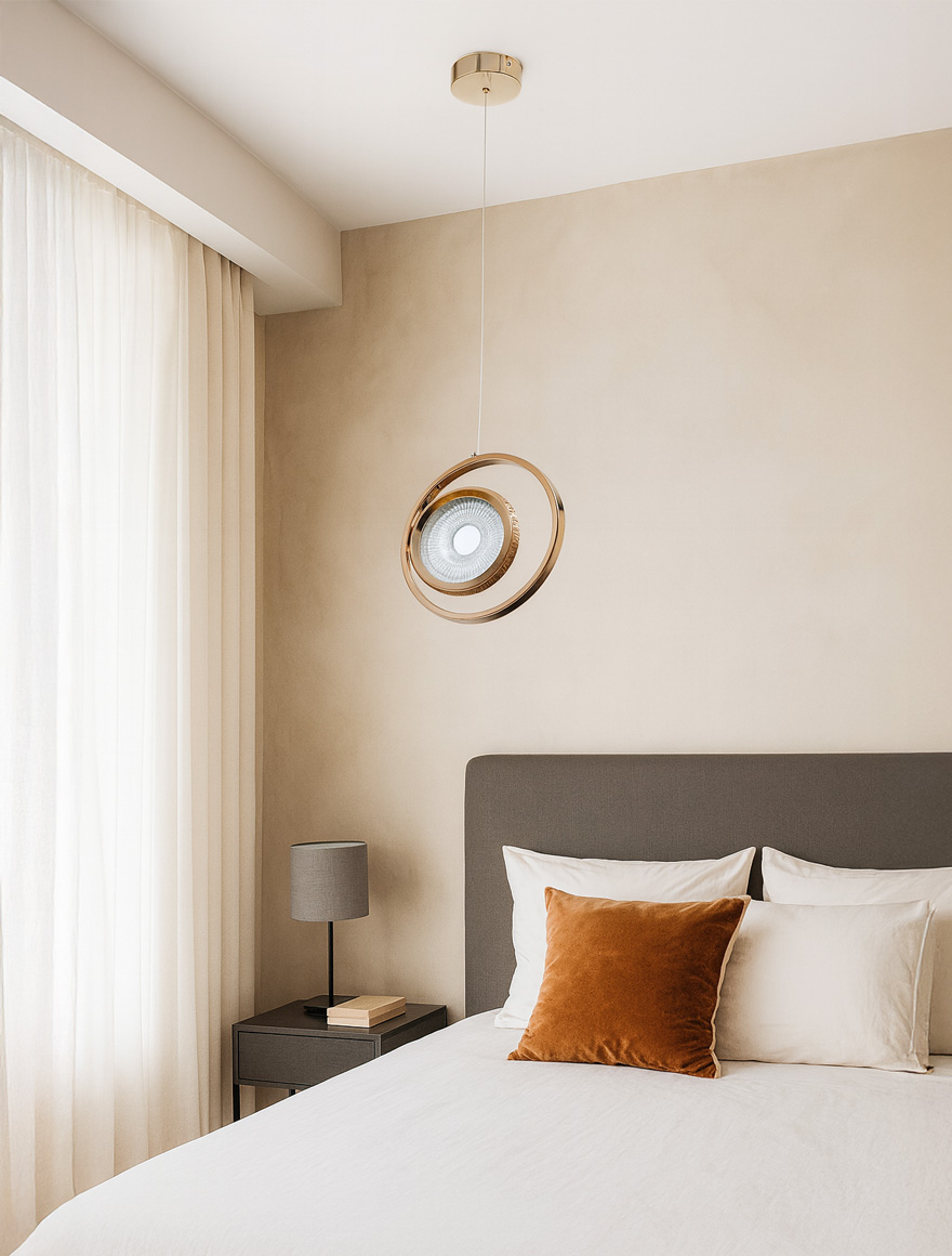 Suspensie LED JH-964 D23xH19cm,8W,Metal+Acryl,Gold Luminaled