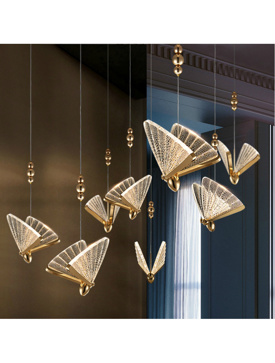 Suspensie LED JH-968 D17x14xH2m,5W,Metal+Acryl,Gold Luminaled