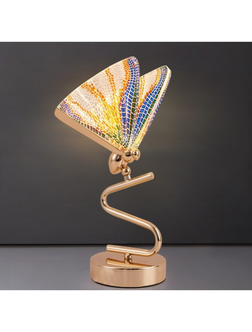 Lampă de masă LED JH-974 L18xH41cm,5W,Metal+Acryl,Gold Blue LuminaLED