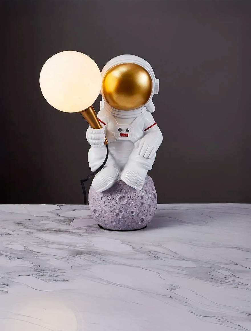 Lampă de masă LED JH-977 D20xH37cm,PLA+Resin,White LuminaLED