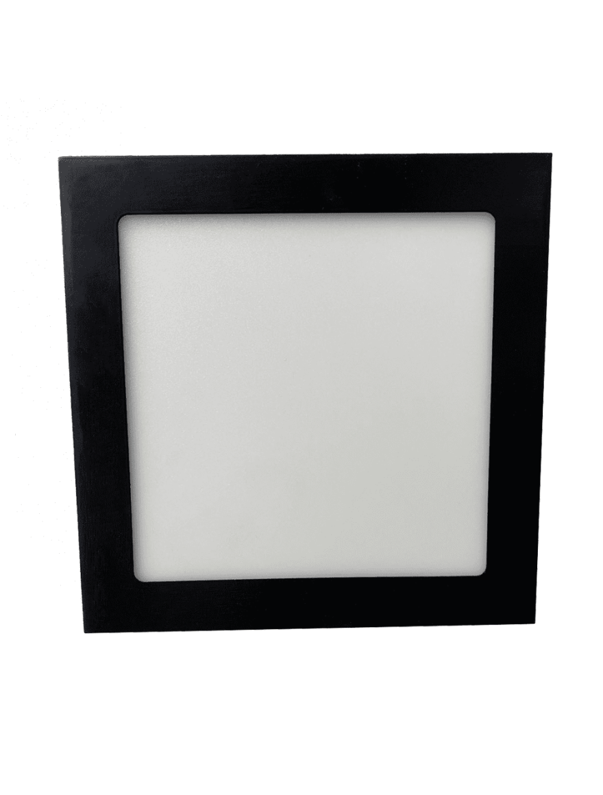 Spot LED pătrat încorporat YVZ 18W 6500K negru Luminaled