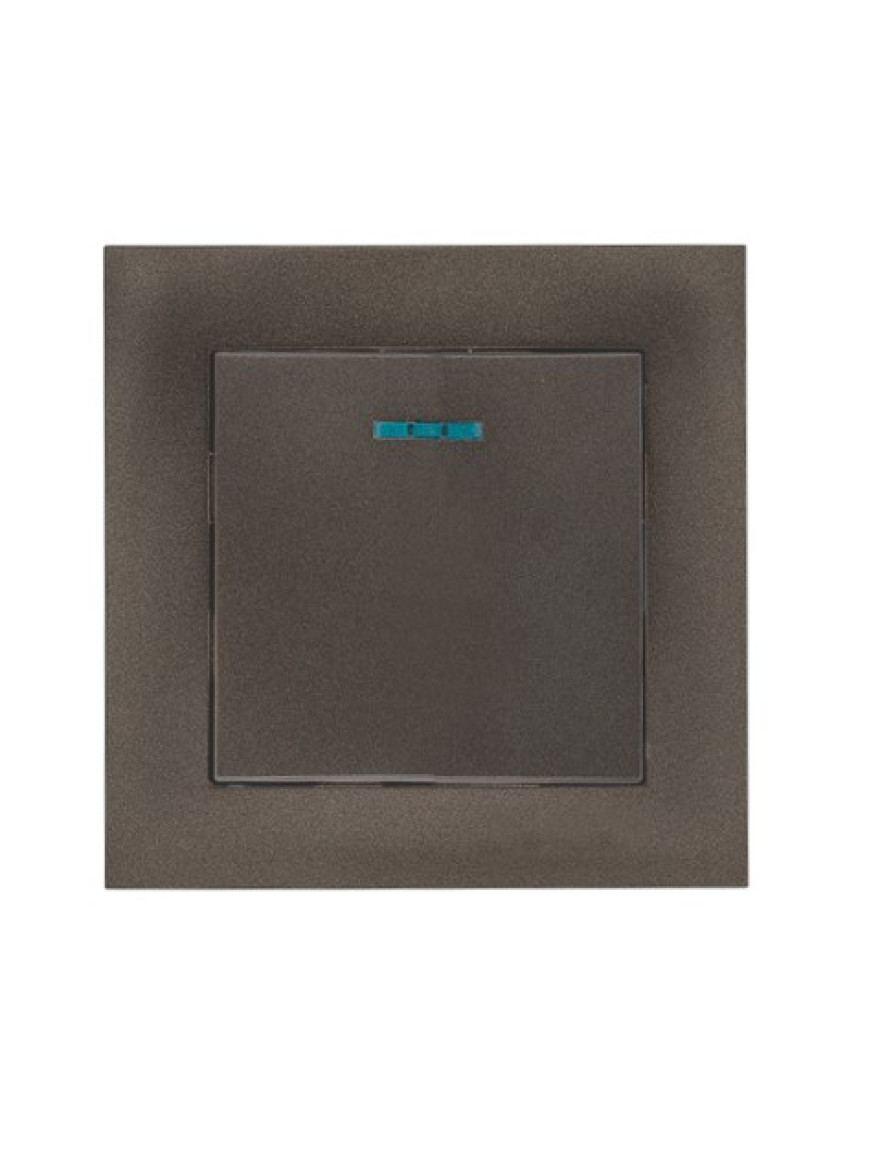 Întrerupător unitar cu indic Elmos 9202-01NS 10A 220-240V grafit