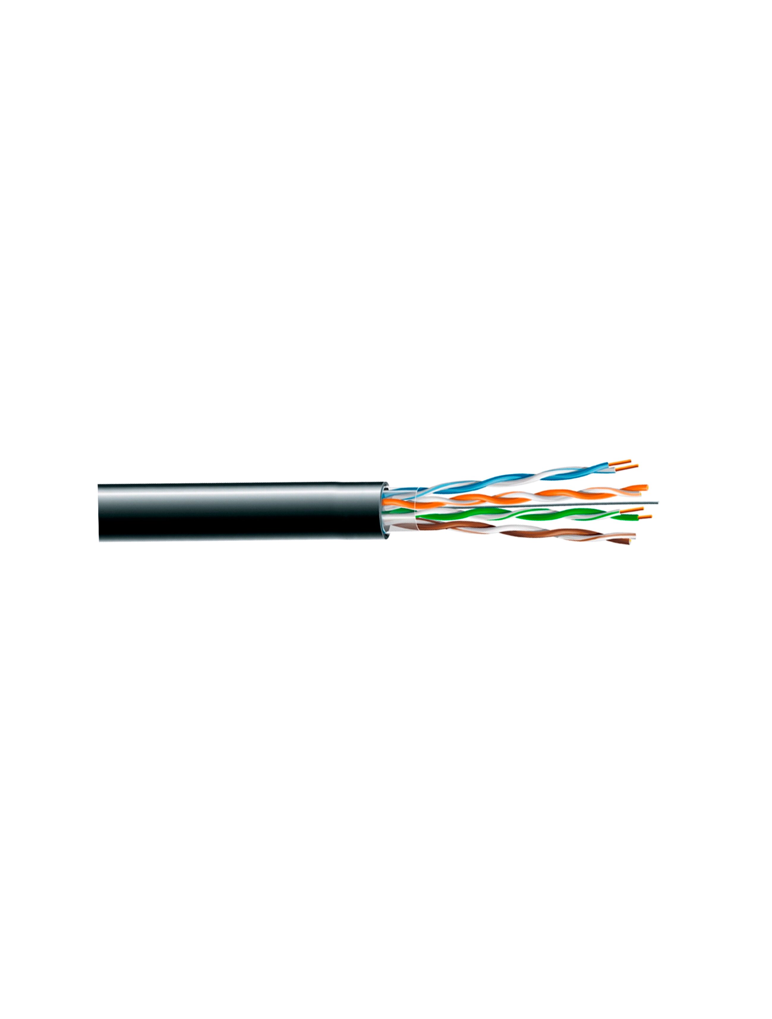 Cablu de date CAT. 5E U/UTP 4x2x24 AWG negru (exterior) / 305m