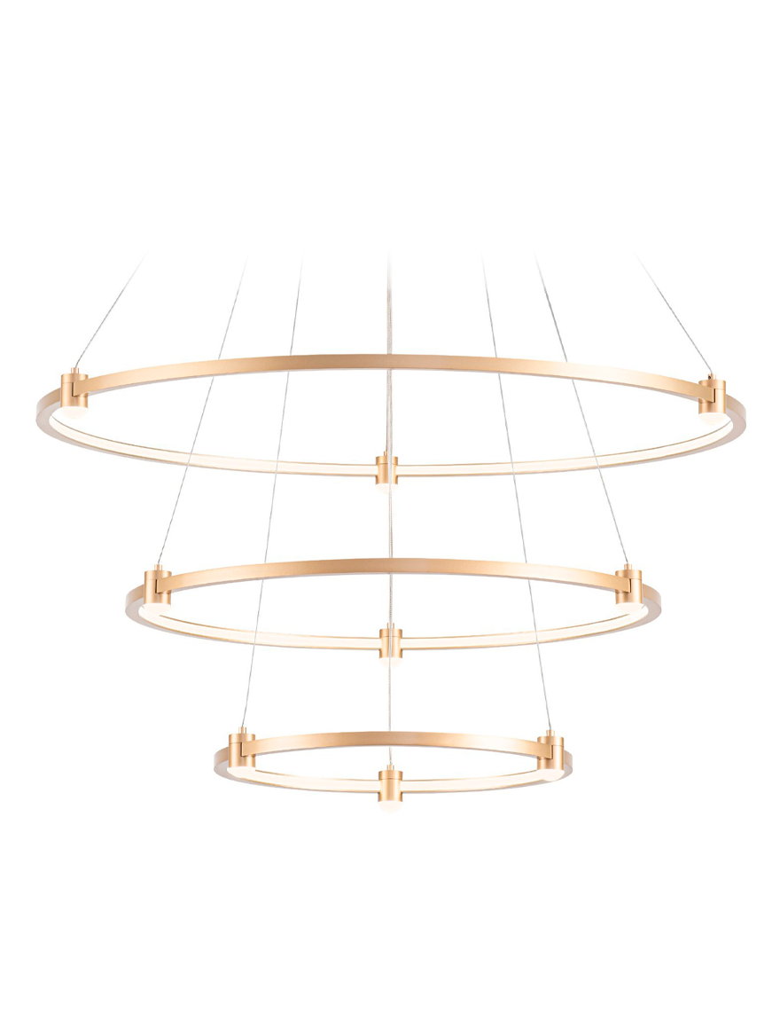 Lustră LED FS-221-830+620+420-D3 ,117+5W,3000K, black+light gold LuminaLED 3