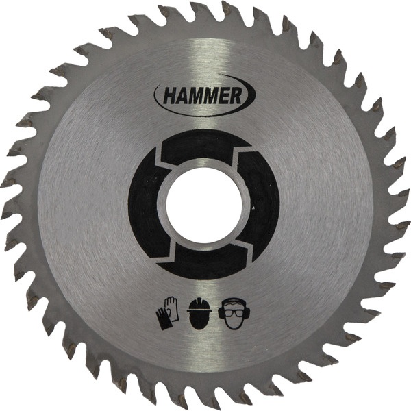 Disc fierăstrău circular p/u lemn la polizor unghiular 125x22mm. 40 dinți HAMMER