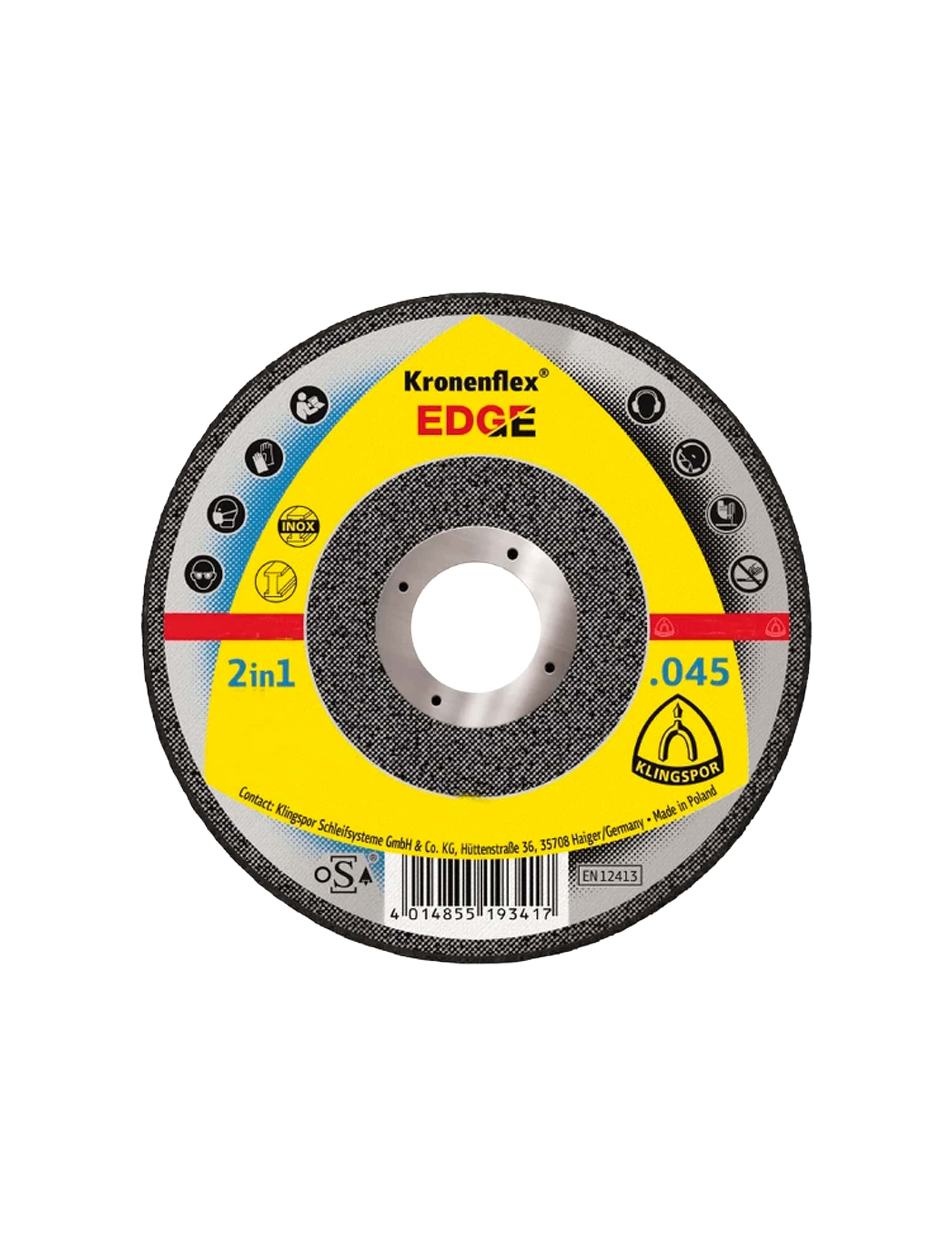 Disc debitare Kronenflex Edge 2in1. 125x1.2x22.23mm. KLINGSPOR 355379