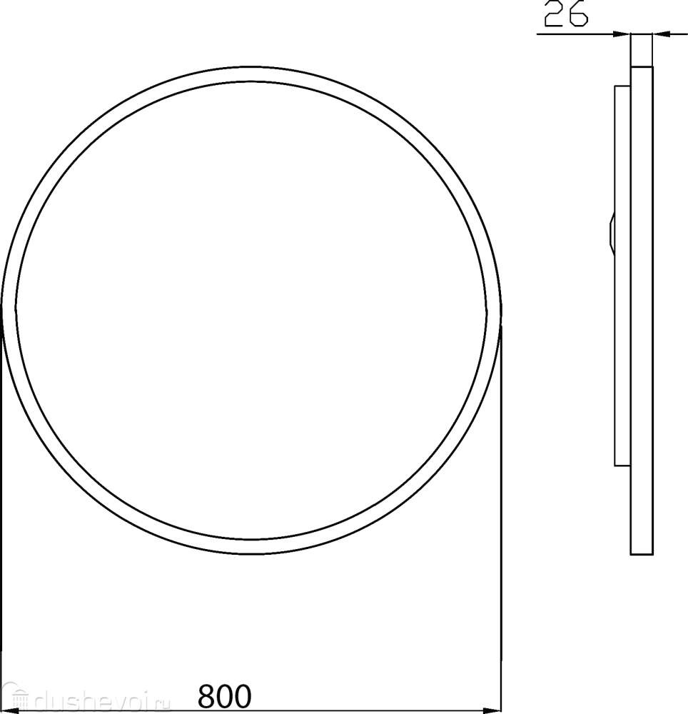 Oglindă LED OTTO OT-800 80cm (anti aburi+touch) ROKO