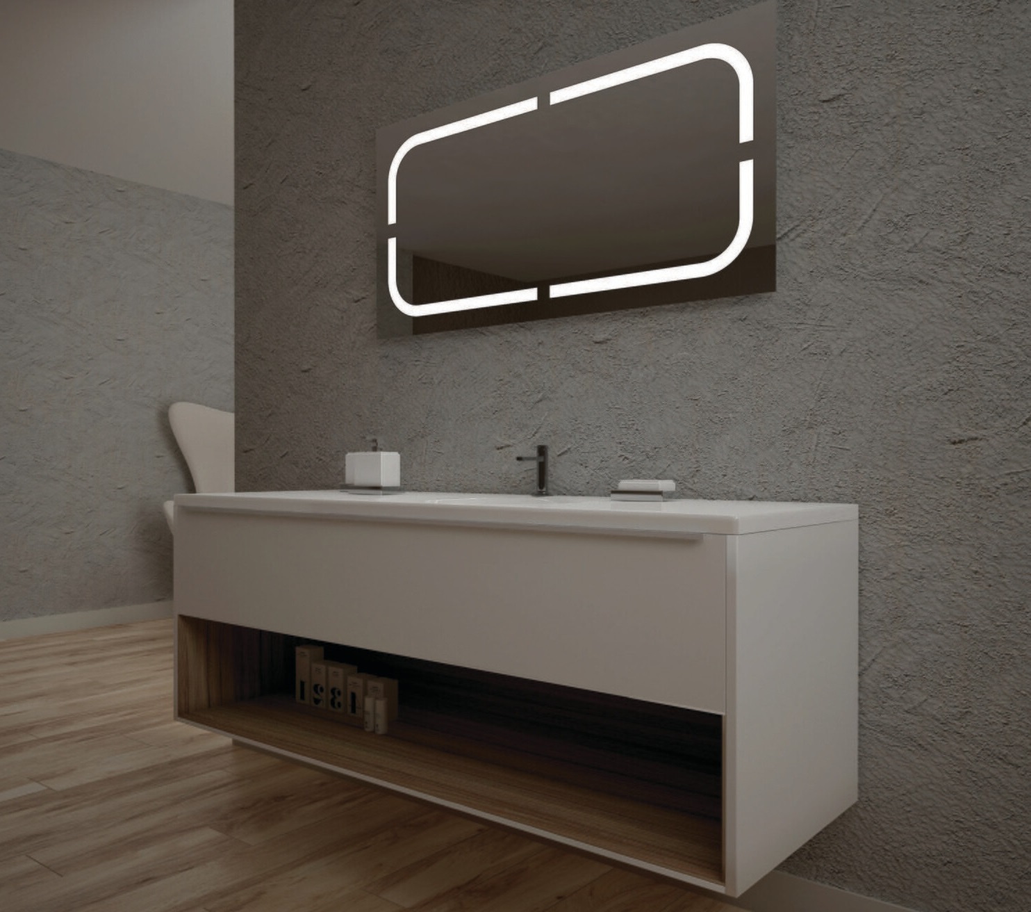 Зеркало LED NOBLE LD-1283 1000x600мм (антизапотевание+сенсор) ROKO