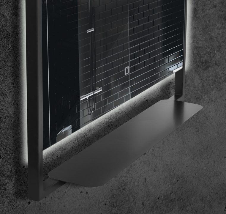 Зеркало LED CASCADE CSD-1000 1000x600мм (антизапотевание+сенсор) черный ROKO