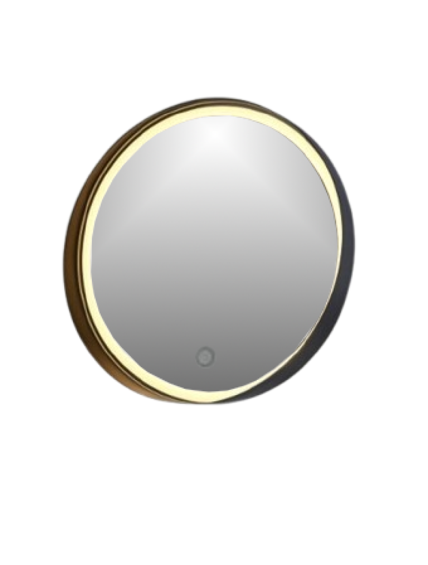 Зеркало LED HILAL HL-600 600мм (антизапотевание+сенсор) черный ROKO