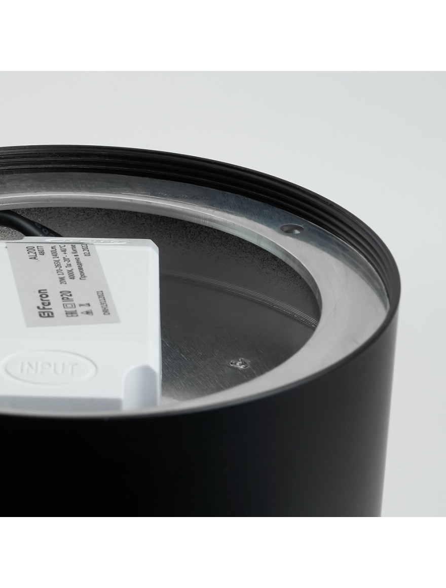 Spot LED aplicat AL200,10W, 4000K, 220V, negru FERON