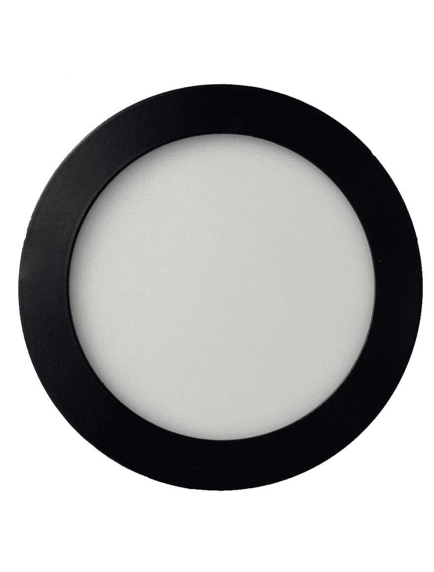 Spot LED rotund încorporat YVZ 12W 6500K negru Luminaled