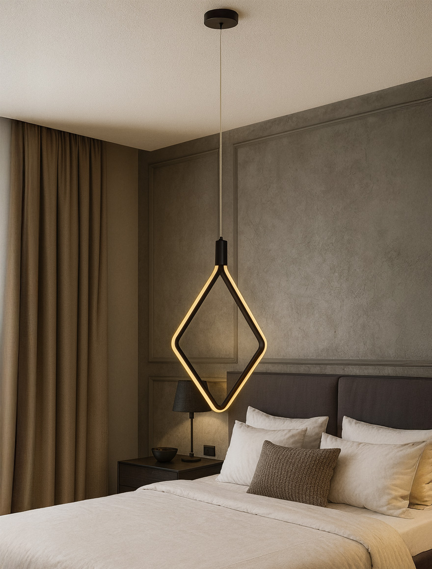 * Suspensie LED URAS 1x24W 4000K Black Begusa