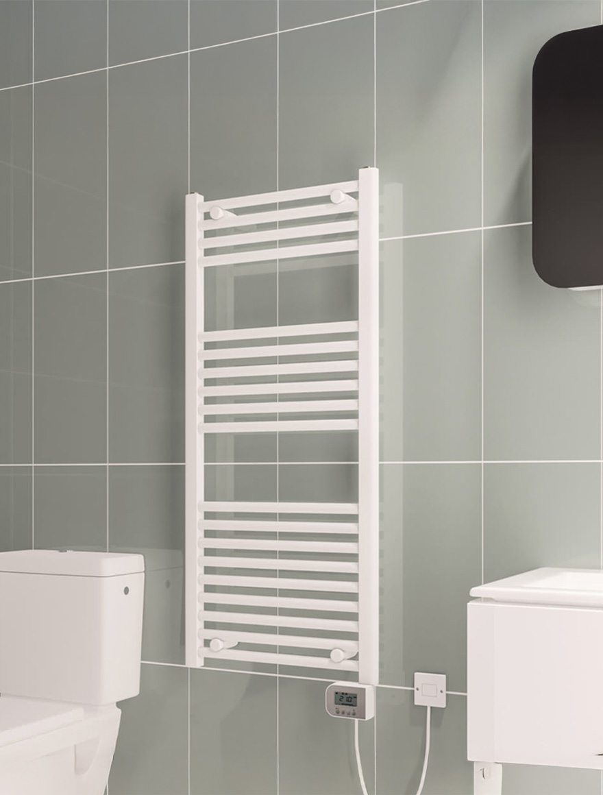 Электрическая сушилка для полотенец 500x1200 500 Вт белая Warma Flat