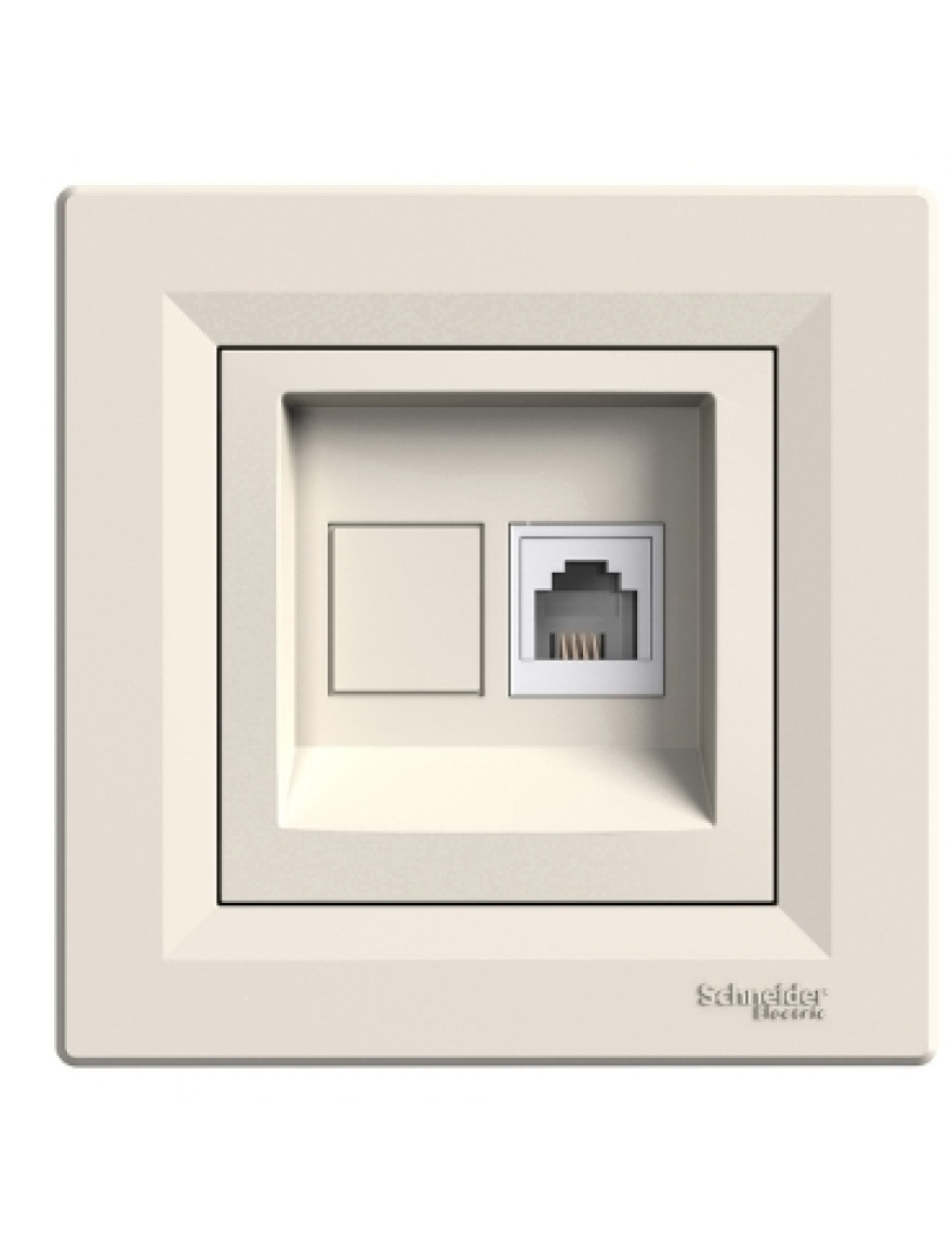 * Priză inter. 1 x RJ11 TF Asfora crem SCHNEIDER