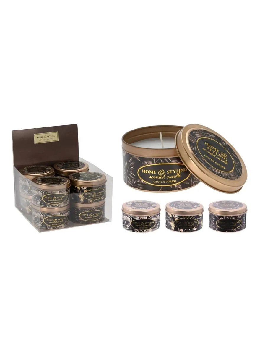 Lumanare in borcan metalic 8X5cm "Asia"