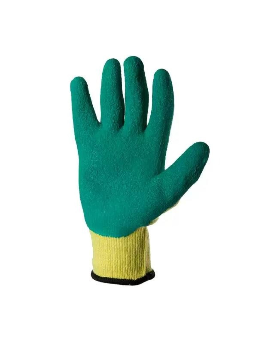373203 Mănuși poliester verde+nitril negru 8M