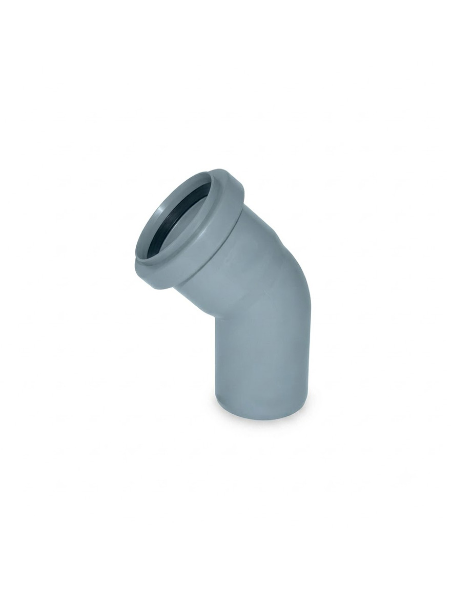 Cot PP canalizare D50, 45gr gri K50/45 Aquer