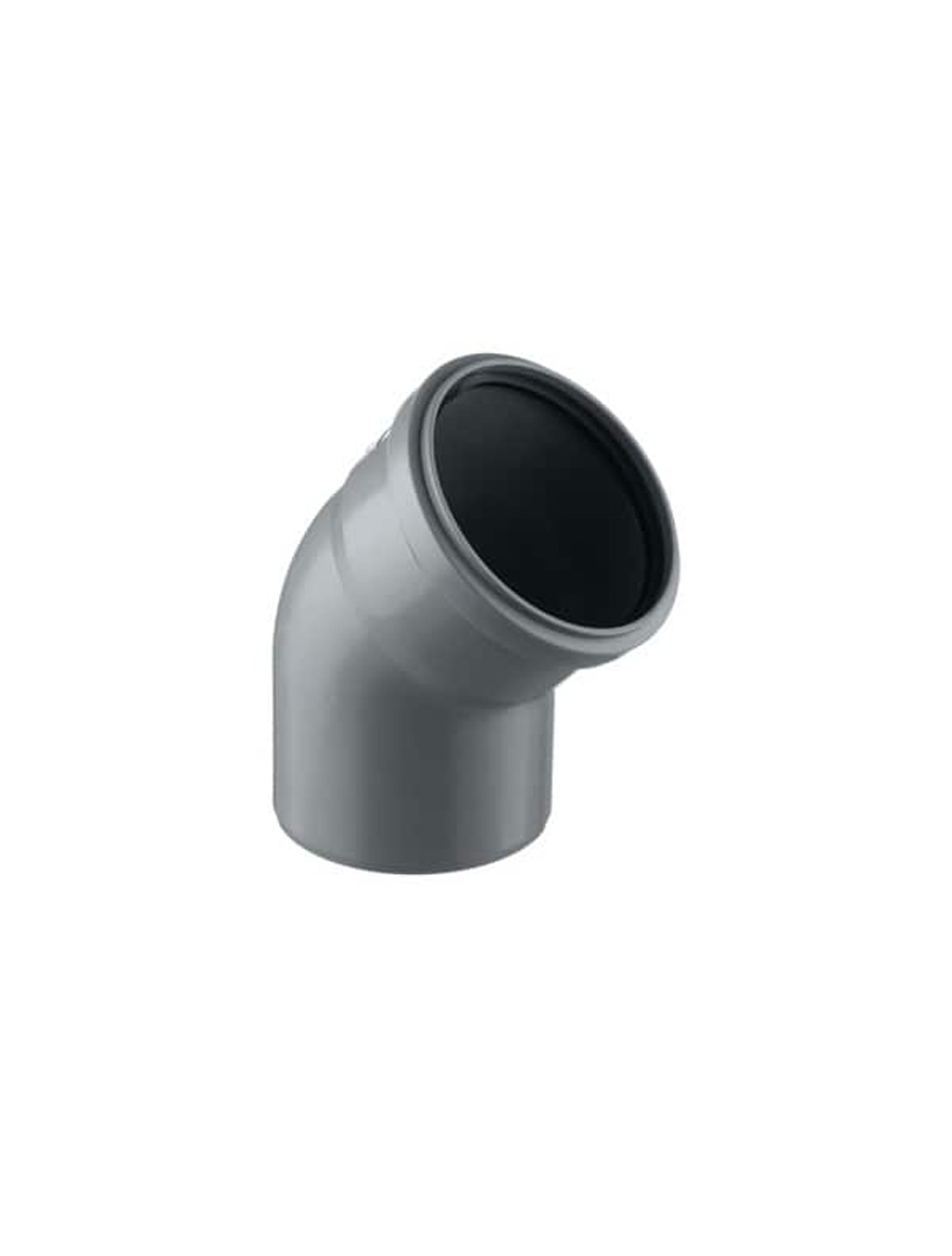 Cot PP canalizare D110, 45gr gri K110/45 Aquer