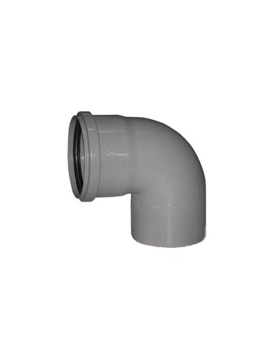 Канализационный отвод PP D110, 90°, серый K110/90 Aquer