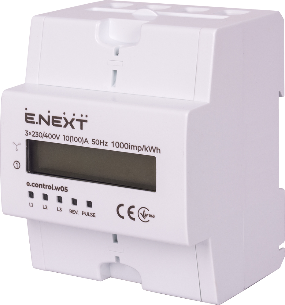 Трехфазный электросчетчик e.control.w05 5(100)A класс 1.0