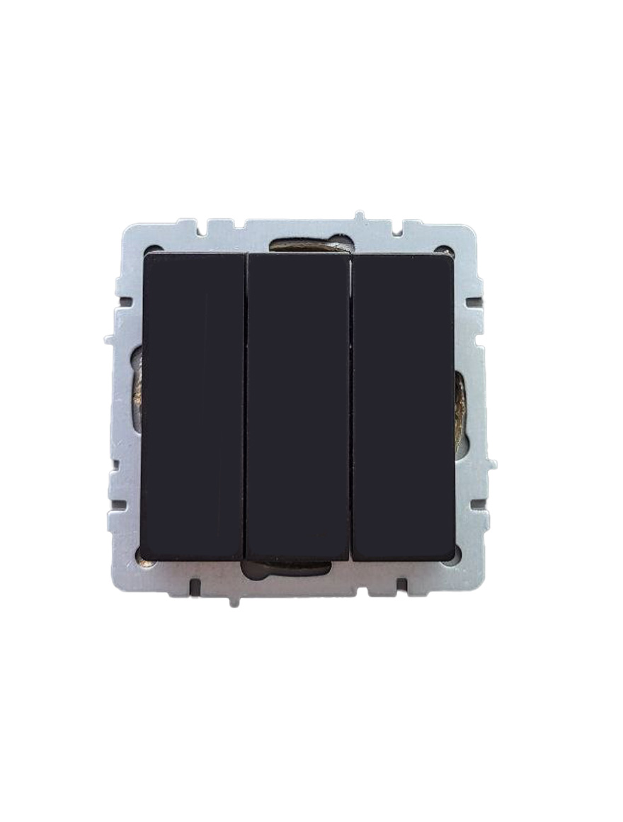 Выключатель 3 cl. 10А ВС10-3-0-БрЧ negru BRITE IEK