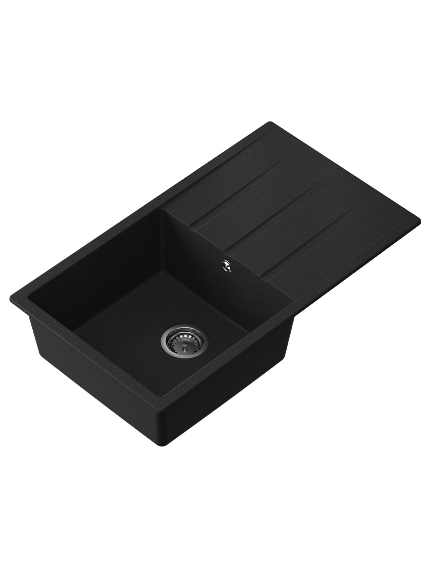 Гранитная мойка PAULLINA 790 SANDONNA (металлик черный) VOR57947