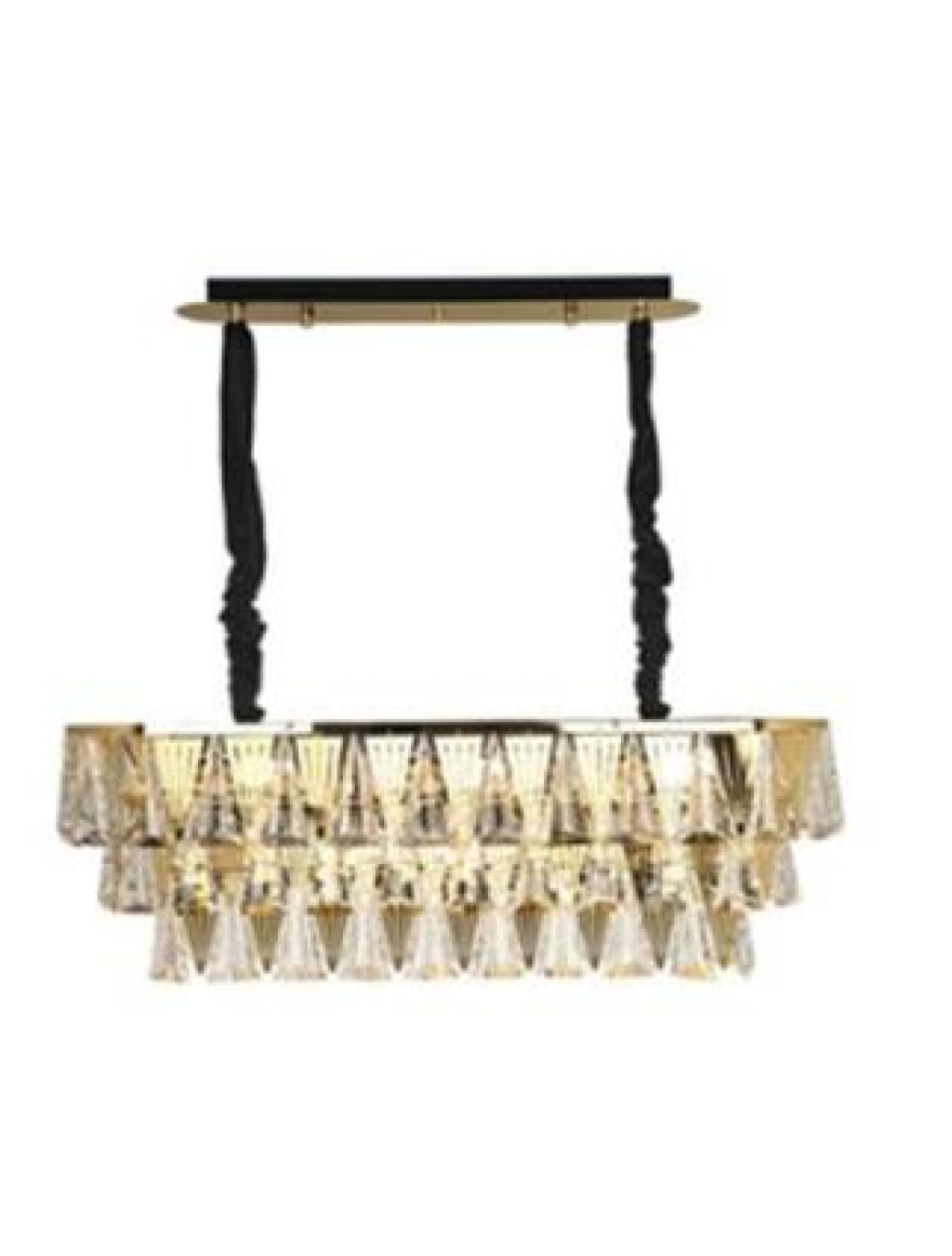 Lustră MODERN D85xL75 Elipsa Gold Begusa