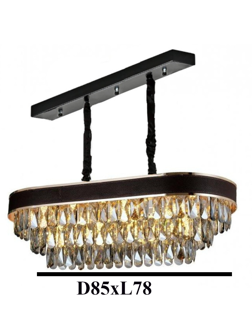 * Lustră CARLİNO D85*L78 Elipsa chrome Begusa