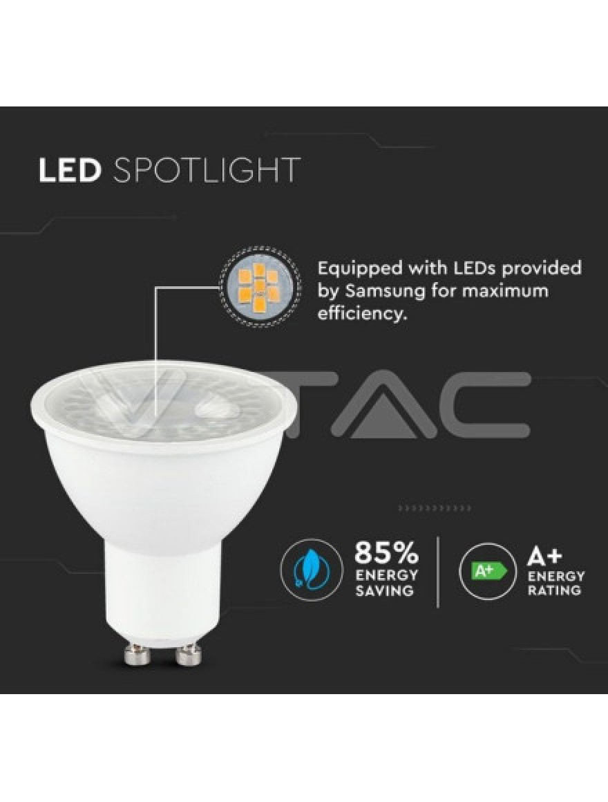 Bec LED GU10 4.5W 6400K 400lm V-TAC