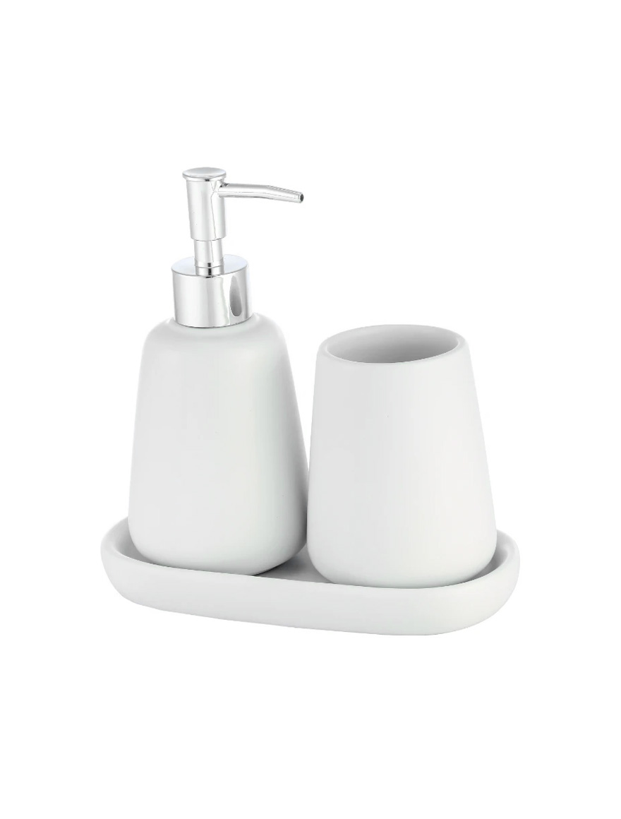 Set baie "MILO" ceramică alb 08231