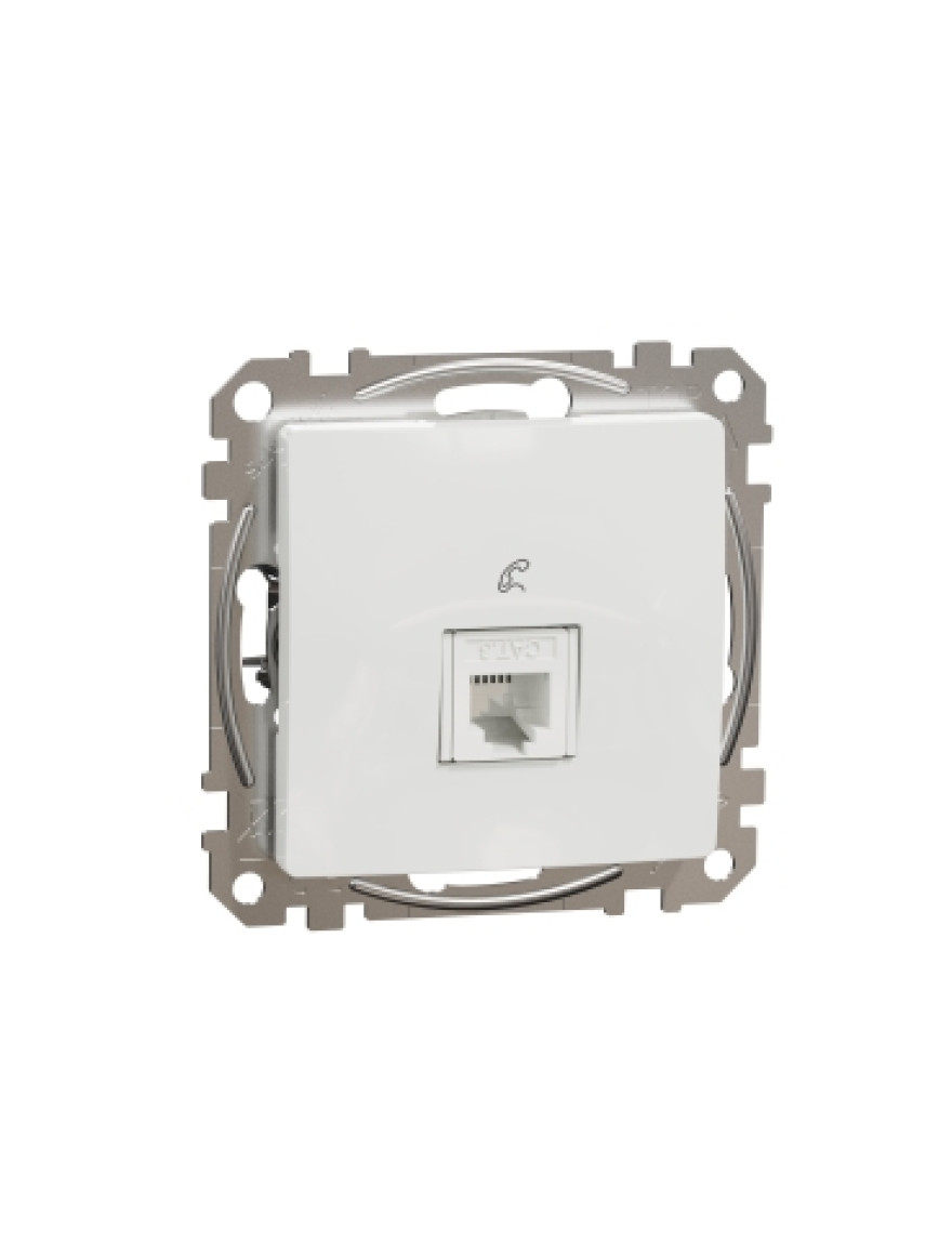 Priză unitară telefon RJ11 albă SDD111491 Sedna Noua