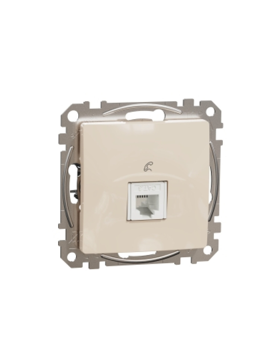 Priză unitară telefon RJ11 bej SDD112491 Sedna Noua