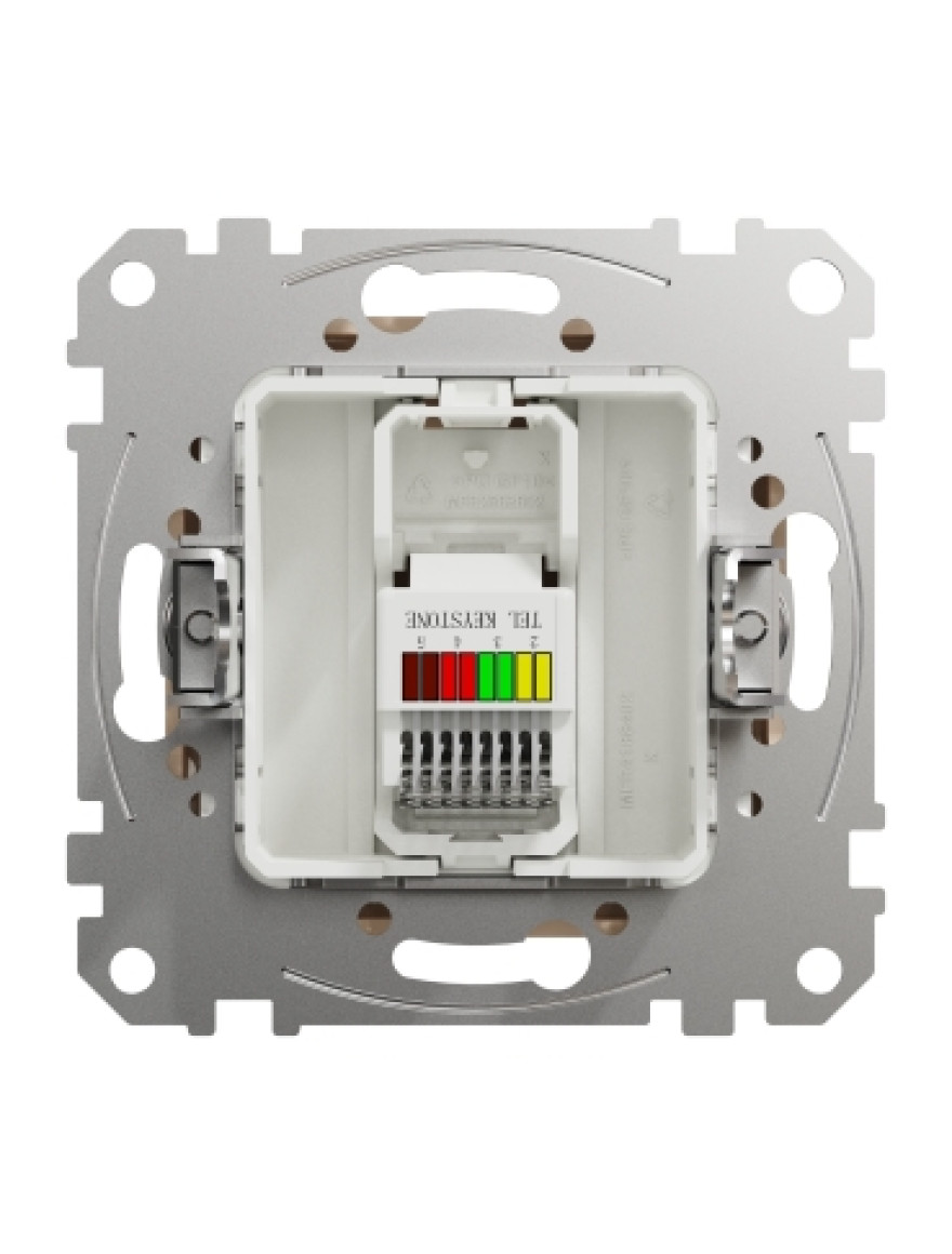 Priză unitară telefon RJ11 bej SDD112491 Sedna Noua