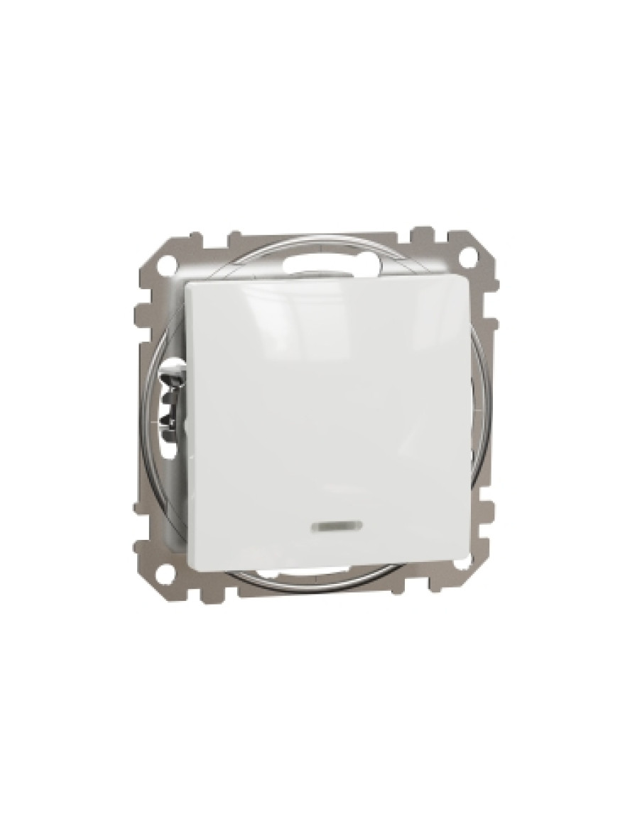 Întrerupător ordinar 10AX cu indic LED, alb SDD111101L SEDNA NOUA