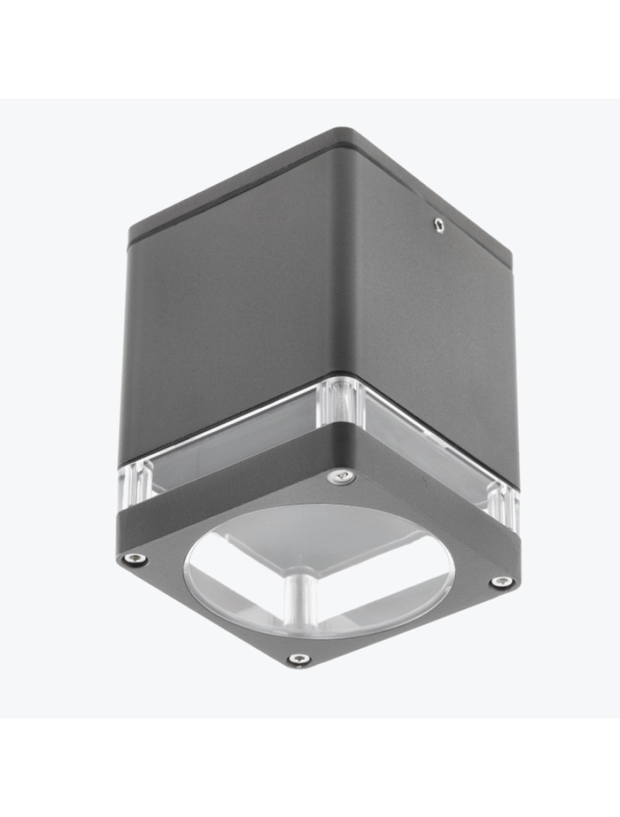 Corp de iluminare alum.RIVEN 102X120mm IP54 max 35W patrat grafit GTV441