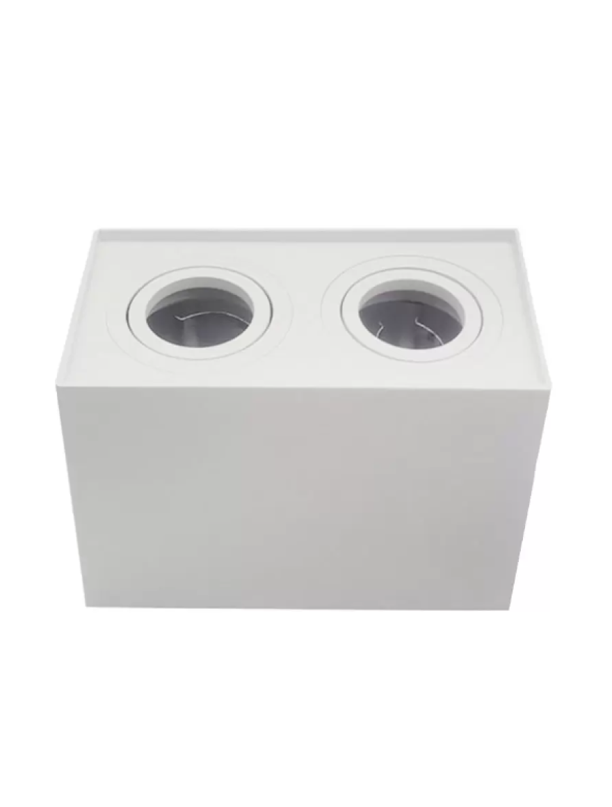 Spot aplicat KALA 2xGU10 max 10W 175x123 pătrat alb