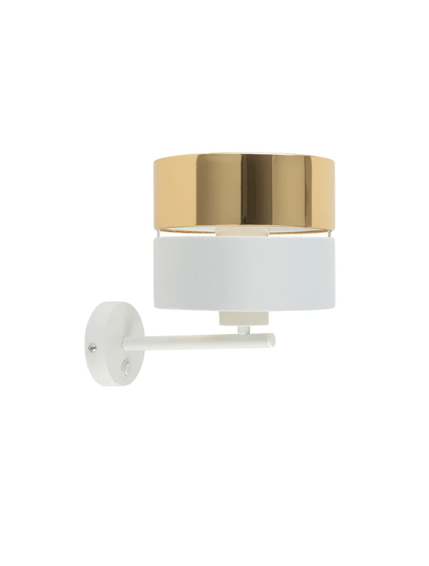 Настенный светильник HILTON 1xE27, макс. 15W, белый + золото, TK-LIGHT