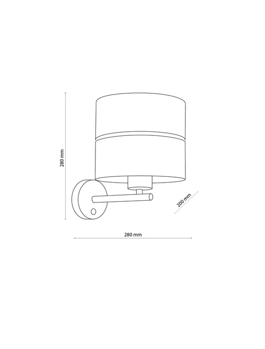 Настенный светильник HILTON 1xE27, макс. 15W, белый + золото, TK-LIGHT