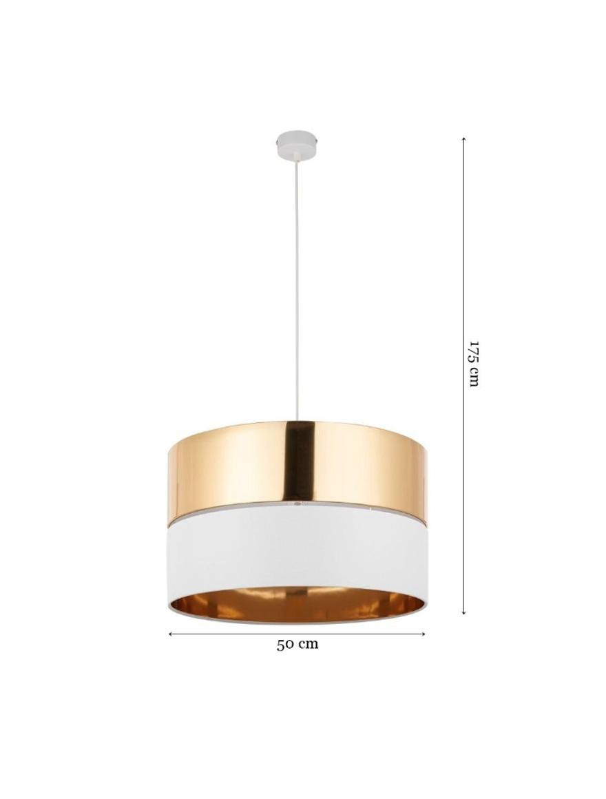 Люстра HILTON 1xE27 макс 15Вт белый+золото TK-LIGHT