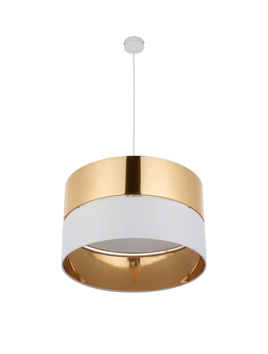 Люстра HILTON 1xE27 макс 15Вт белый+золото TK-LIGHT