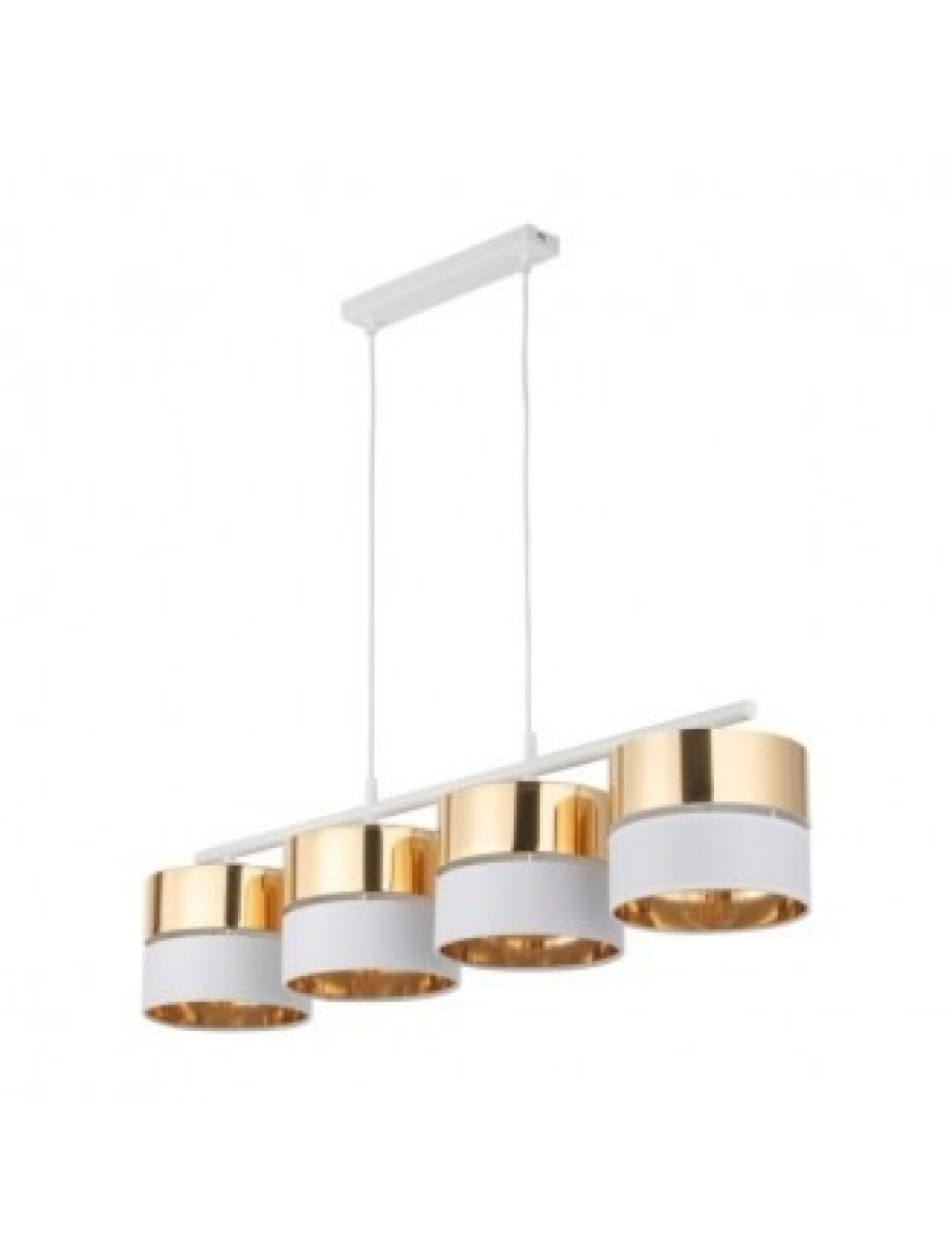 Lustră HILTON 4xE27 max 15W white+gold TK-LIGHT