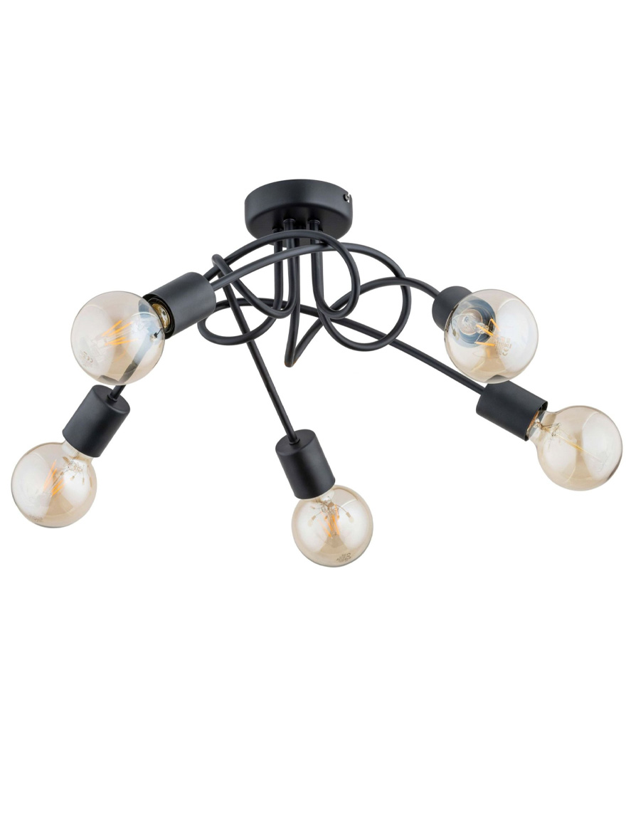 Lustra TRAVERS 5xE27 max 60W black ALFA