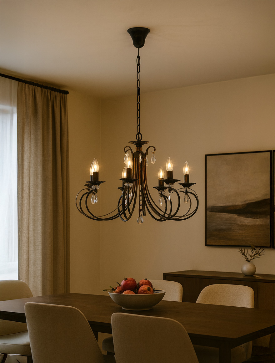 Lustra NOVIA RLD94217-6B 6XE14 40W metal black ZUMALINE