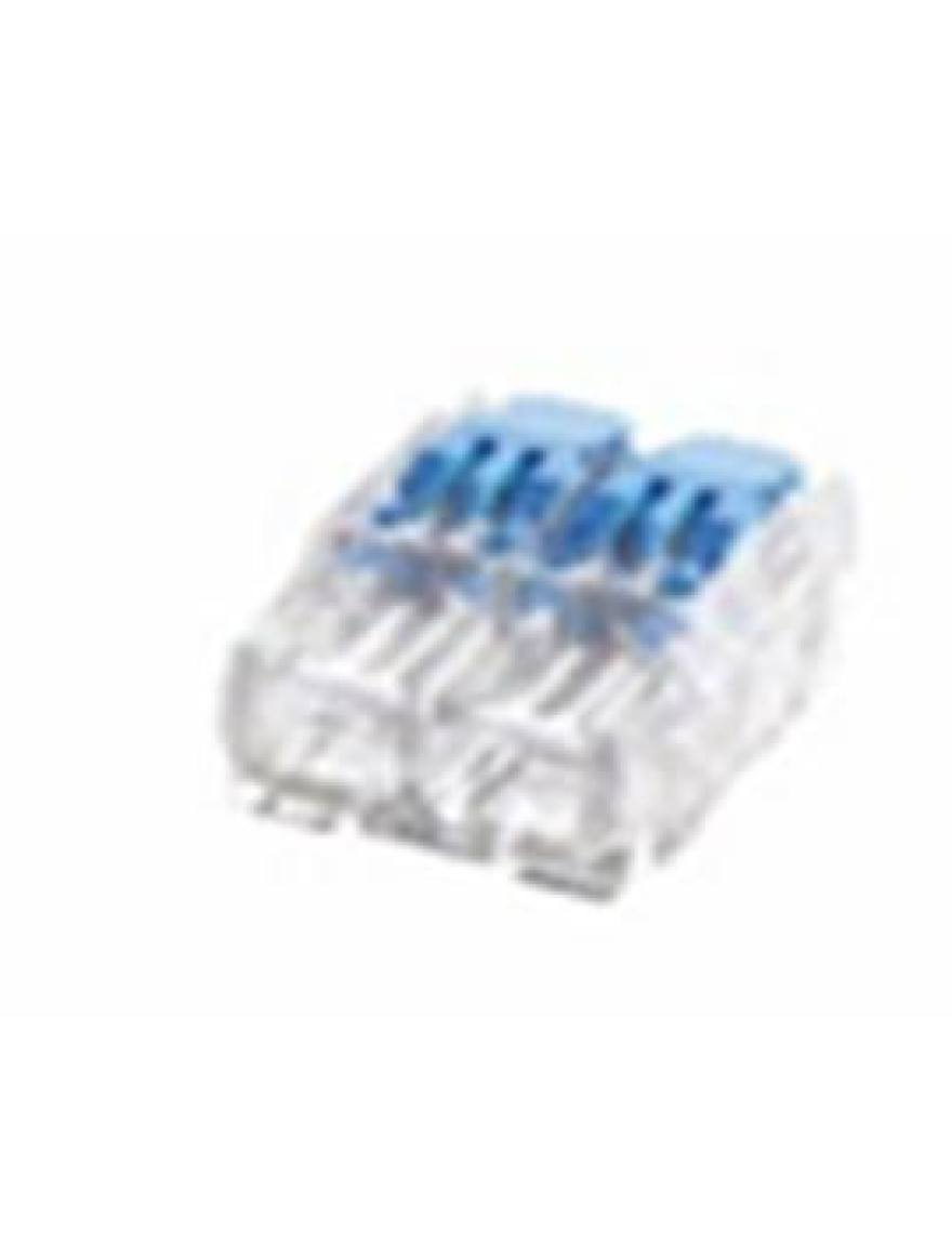 Conector cablu 0,2-4 mm² 2P 32A 450V SCL2 transparent / blue (40buc/cut)  Simet