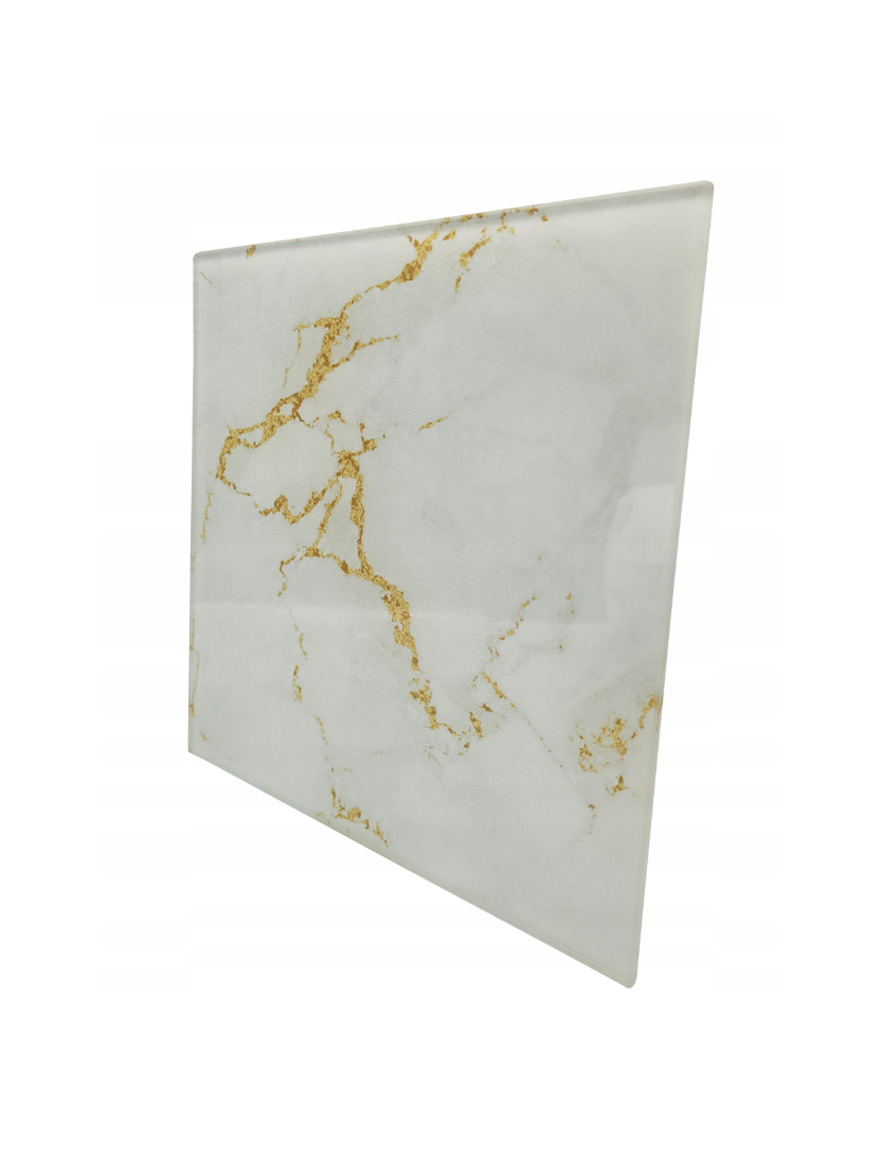 Panou 01-185, sticla 175x175 pu ventil dRim 100/125 alb/aur marmura AIRROXY