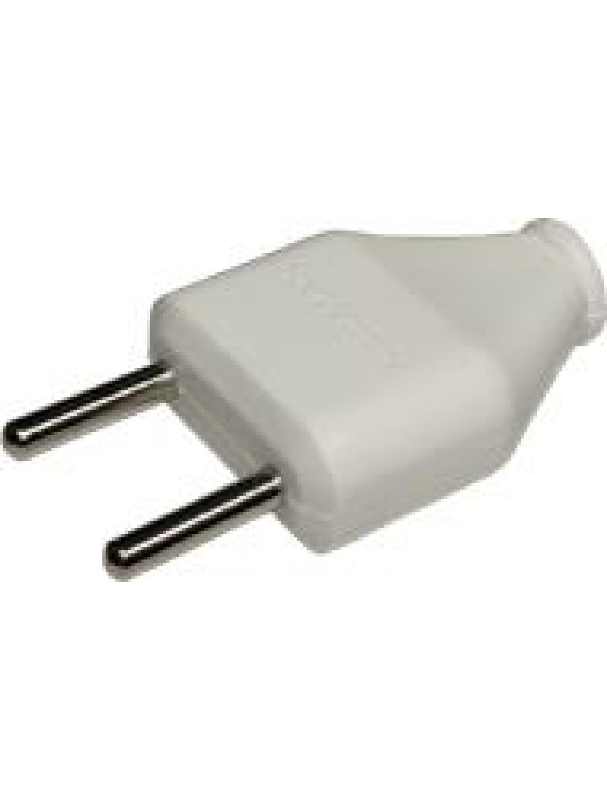 Fișă fără împământare albă 10A  220-250V NEOMAX